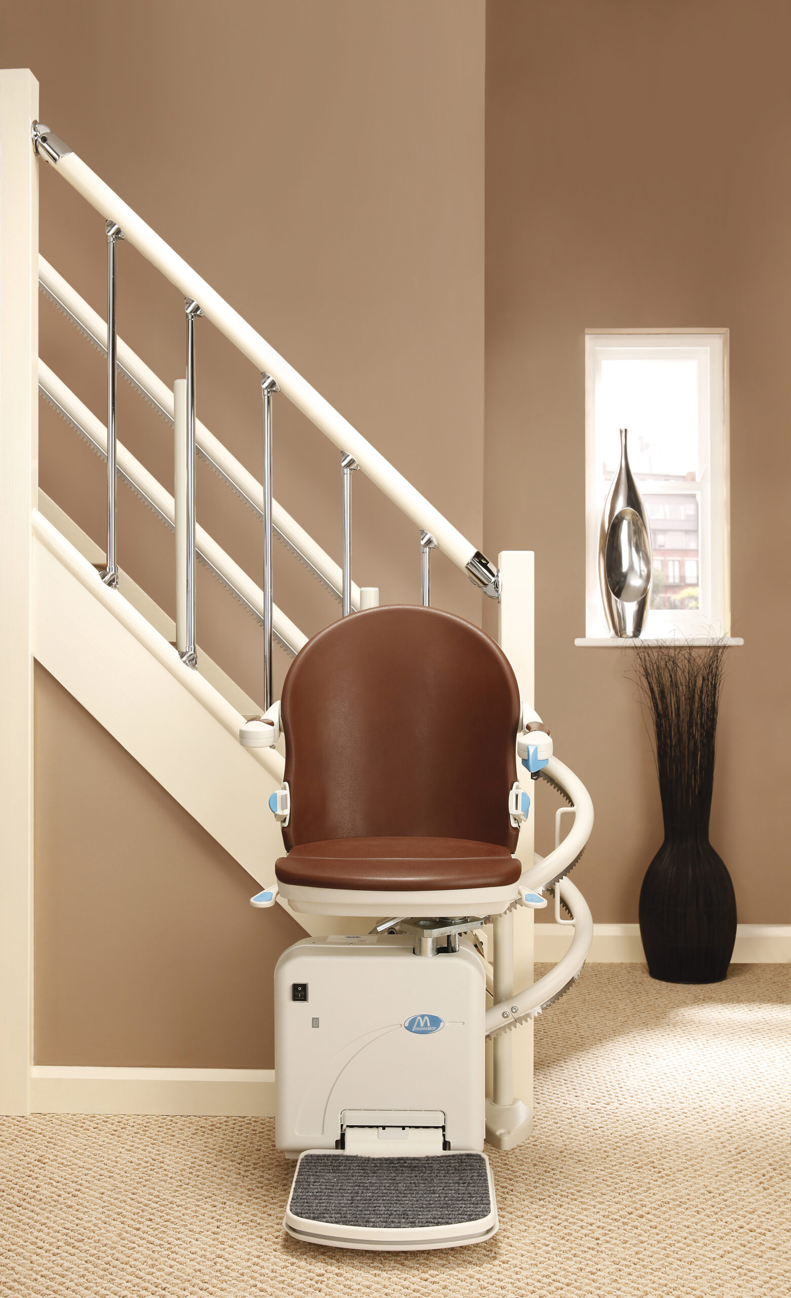 curved stairlift with twin rail