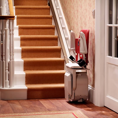 Reconditioned Stannah stairlift Seat folded