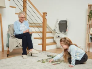 curved stairlift being installed in canvey island