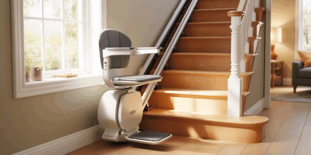 straight stairlift installed in colchester home